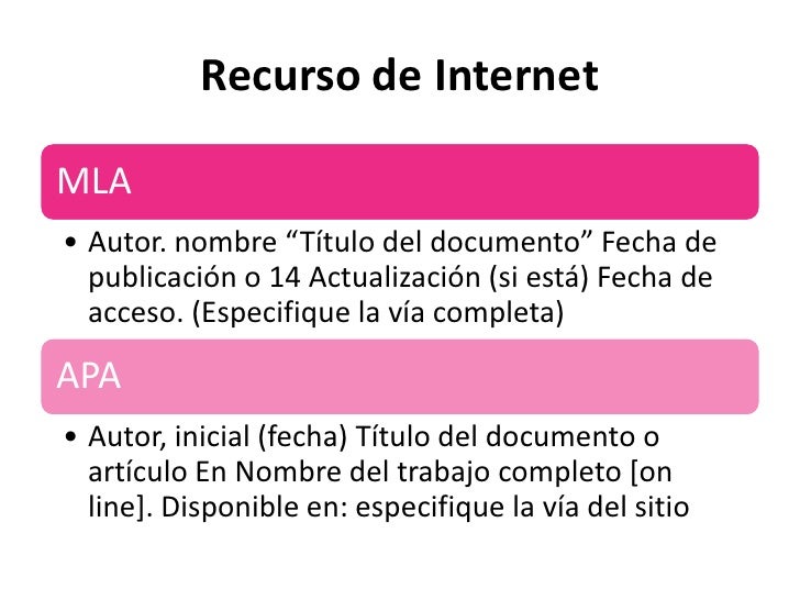 citas web mla